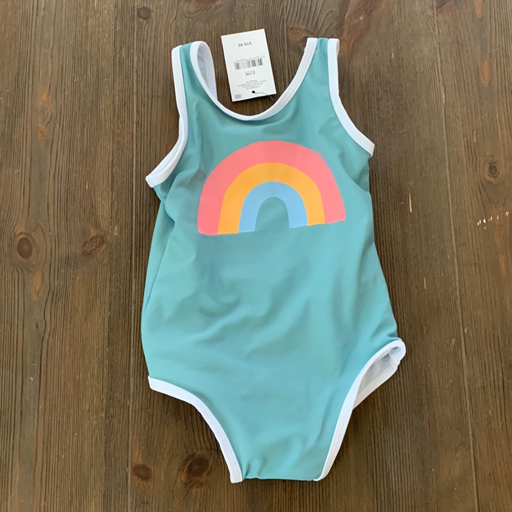 Cute Rainbow One Piece Swimsuit for Baby!🌸